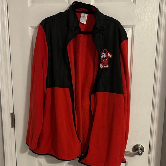 Disney Jackets & Blazers - Disney Red and Black Mickey Mouse Fleece Jacket